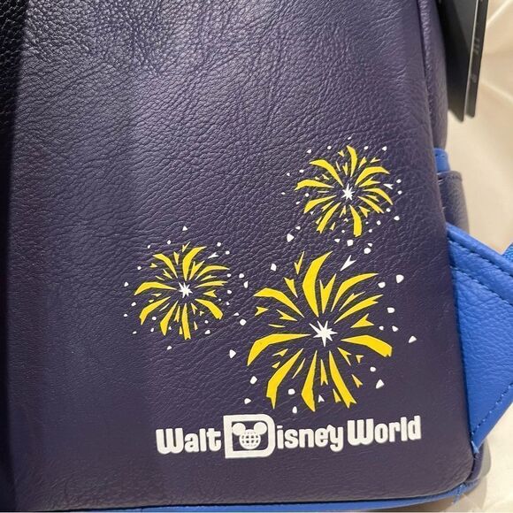 Disney Parks X Loungefly Mickey Mouse Cinderella Castle Fireworks Backpack NWT - Picture 8 of 9